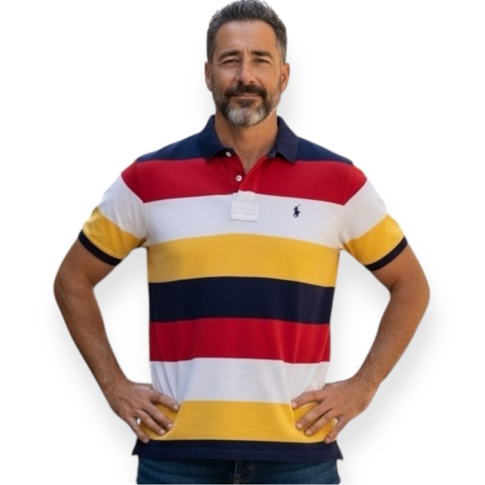 Vintage Polo Ralph Lauren Shirt | 100% Cotton Heavy Mesh w/Grommets